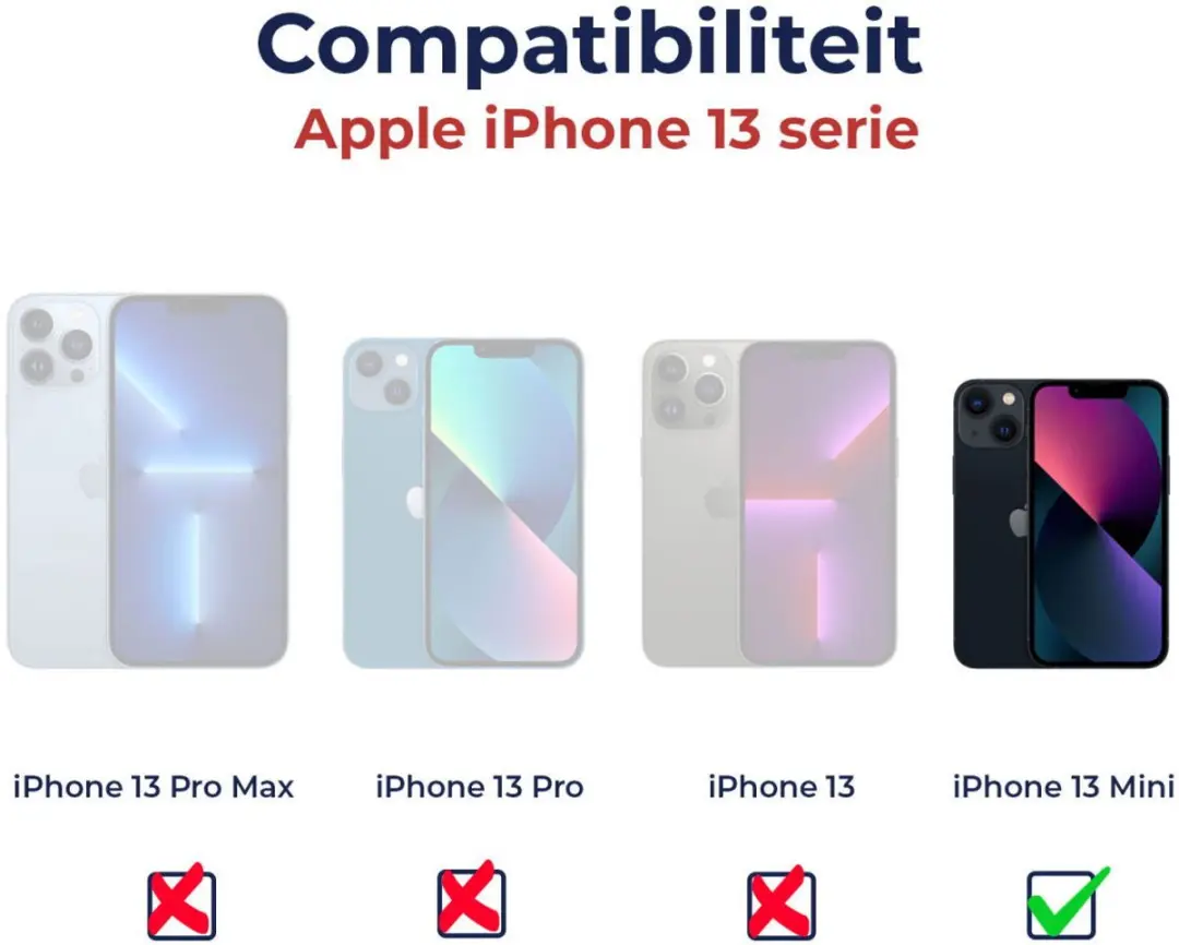 Rosso Element 2-in-1 Hoesje iPhone 13 Mini - Blauw