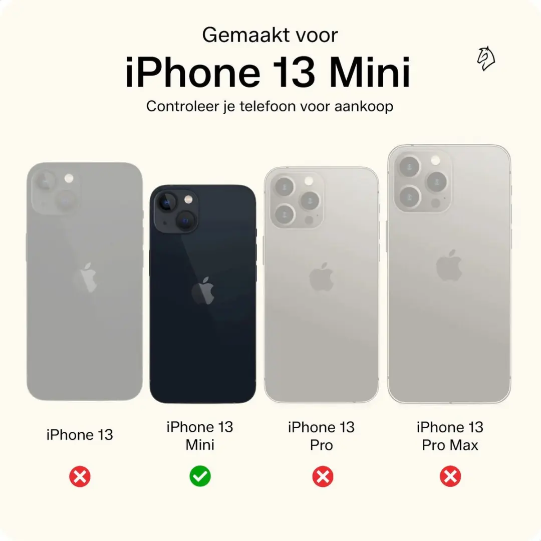 Rosso Element 2-in-1 Hoesje iPhone 13 Mini - Blauw