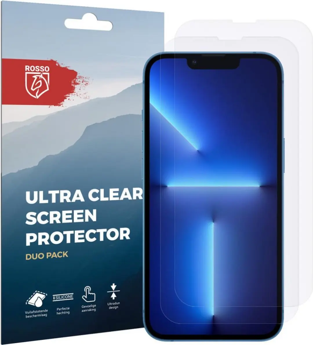 Rosso Ultra Clear Screen Protector iPhone 13 Pro Max - 2 Stuks - afbeelding 6 van 6