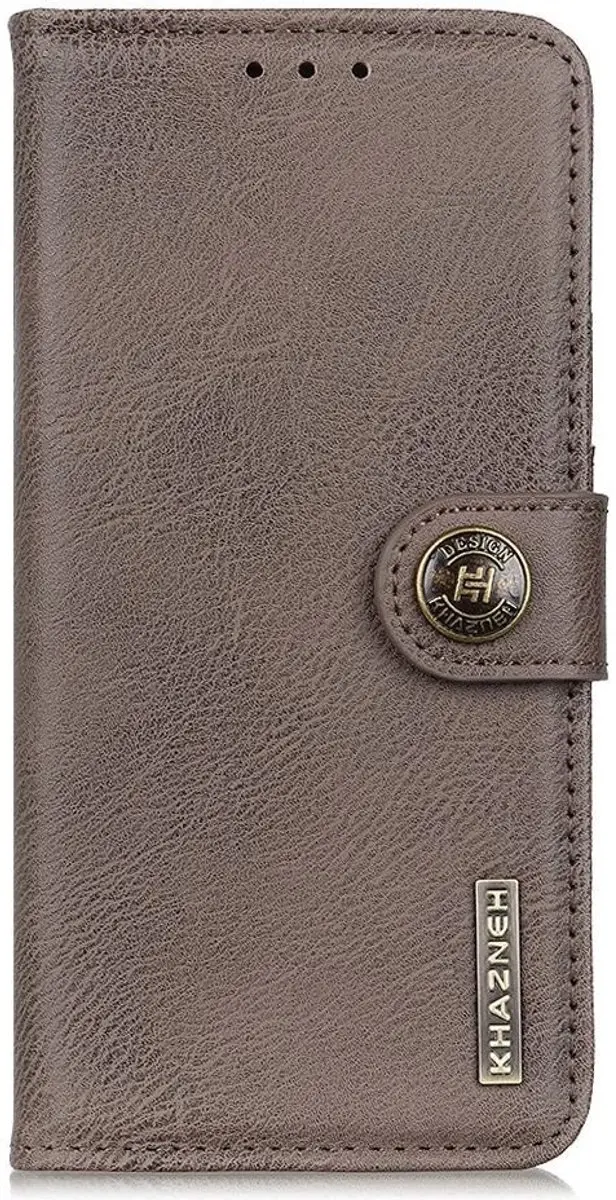 Khazneh Hoesje iPhone 13 Pro Book Case - Grijs