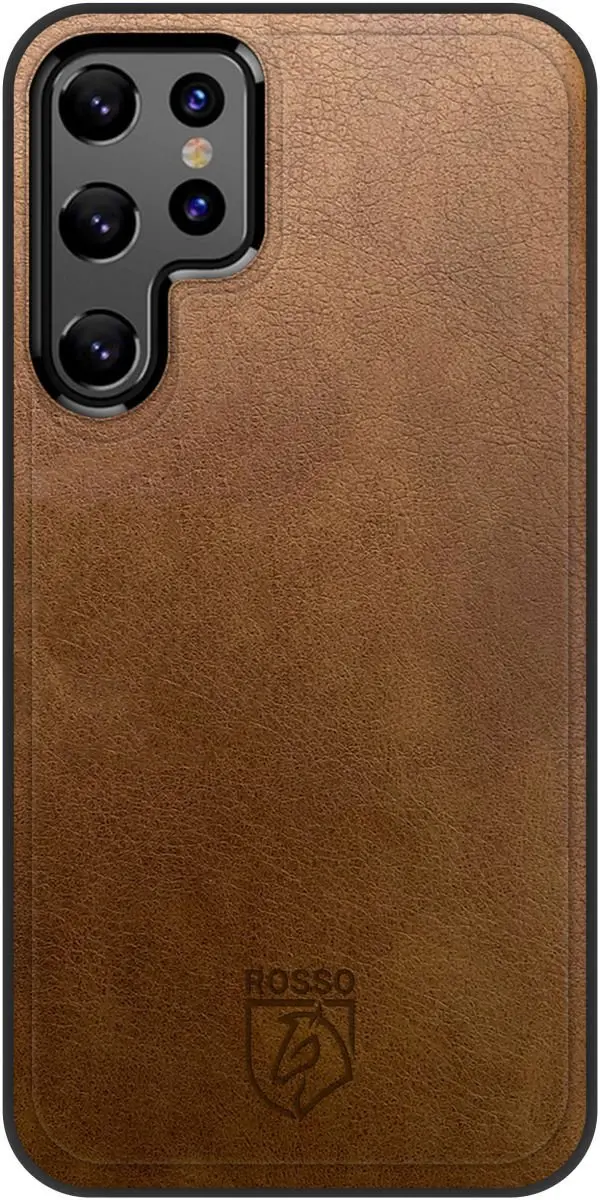 Rosso Element 2-in-1 Hoesje 124174 - Samsung Galaxy S22 Ultra - Bruin
