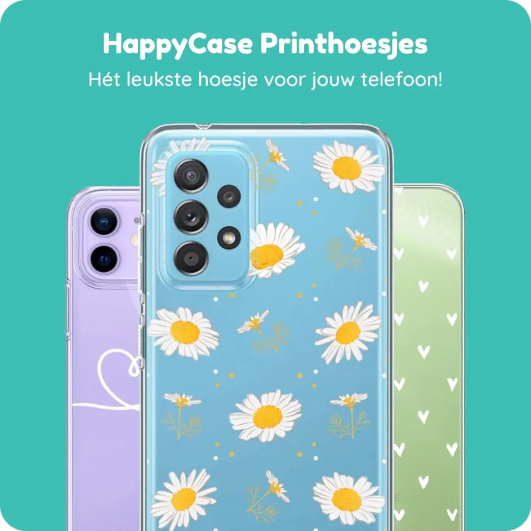 HappyCase Hoesje TPU Luipaardprint - Samsung Galaxy S21 FE - Transparant/Wit
