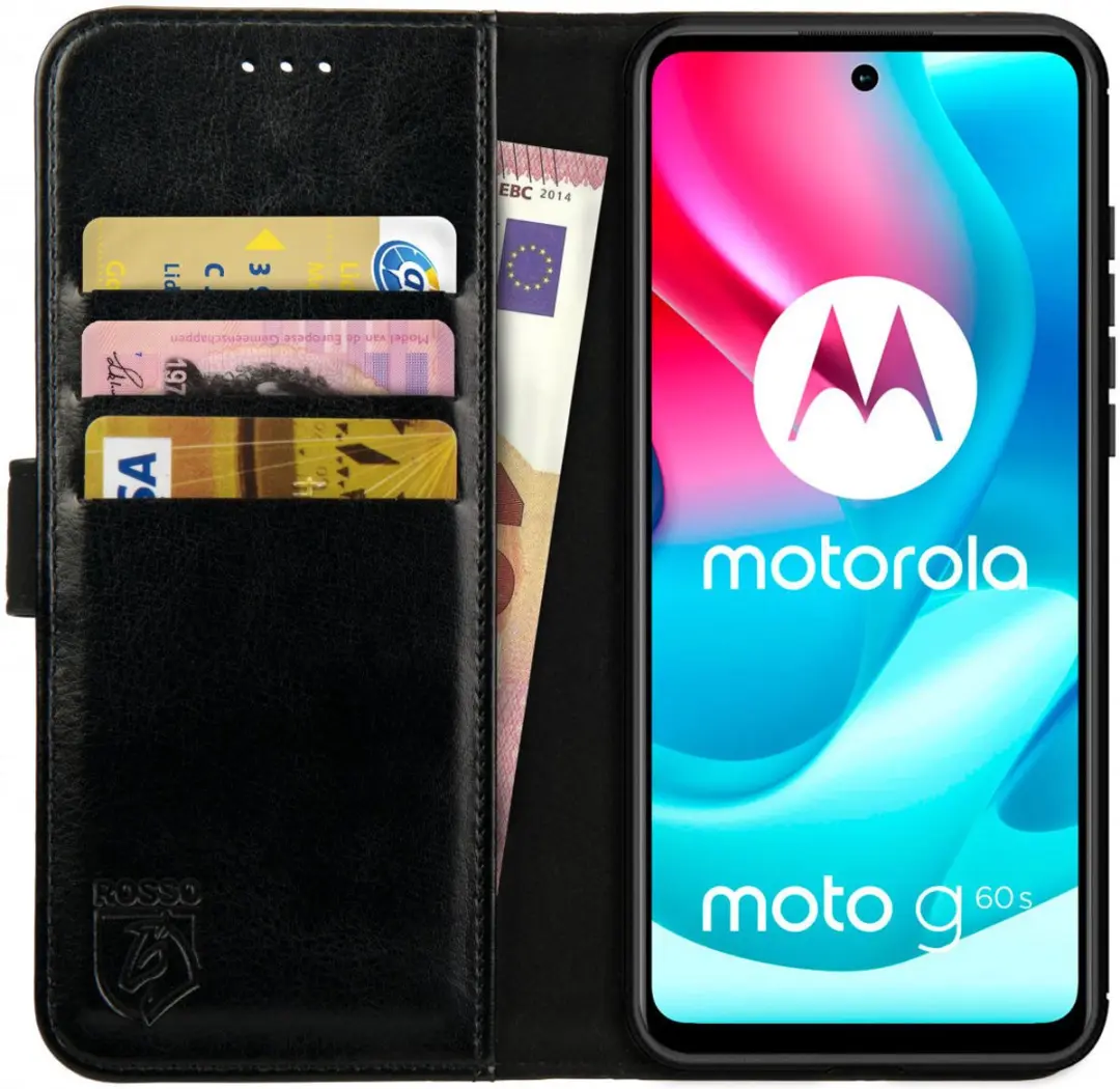 Rosso Element Book Case Wallet Hoesje Geschikt voor Motorola Moto G60s