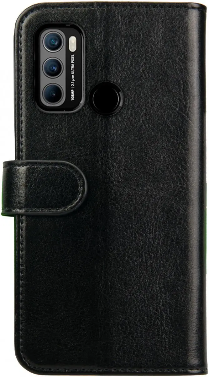 Rosso Element Book Case Wallet Moto G60s - 3 Pasjes - Zwart