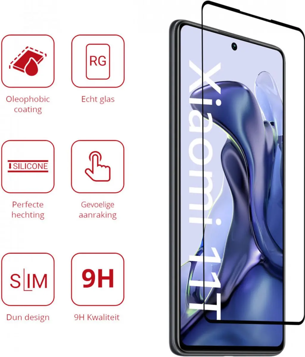 Rosso Xiaomi 11T/11T Pro 9H Tempered Glass Schermbeschermer