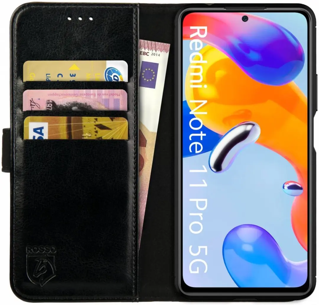 Rosso Element Book Case Wallet Hoesje Geschikt voor Xiaomi Redmi Note 11 Pro (5G