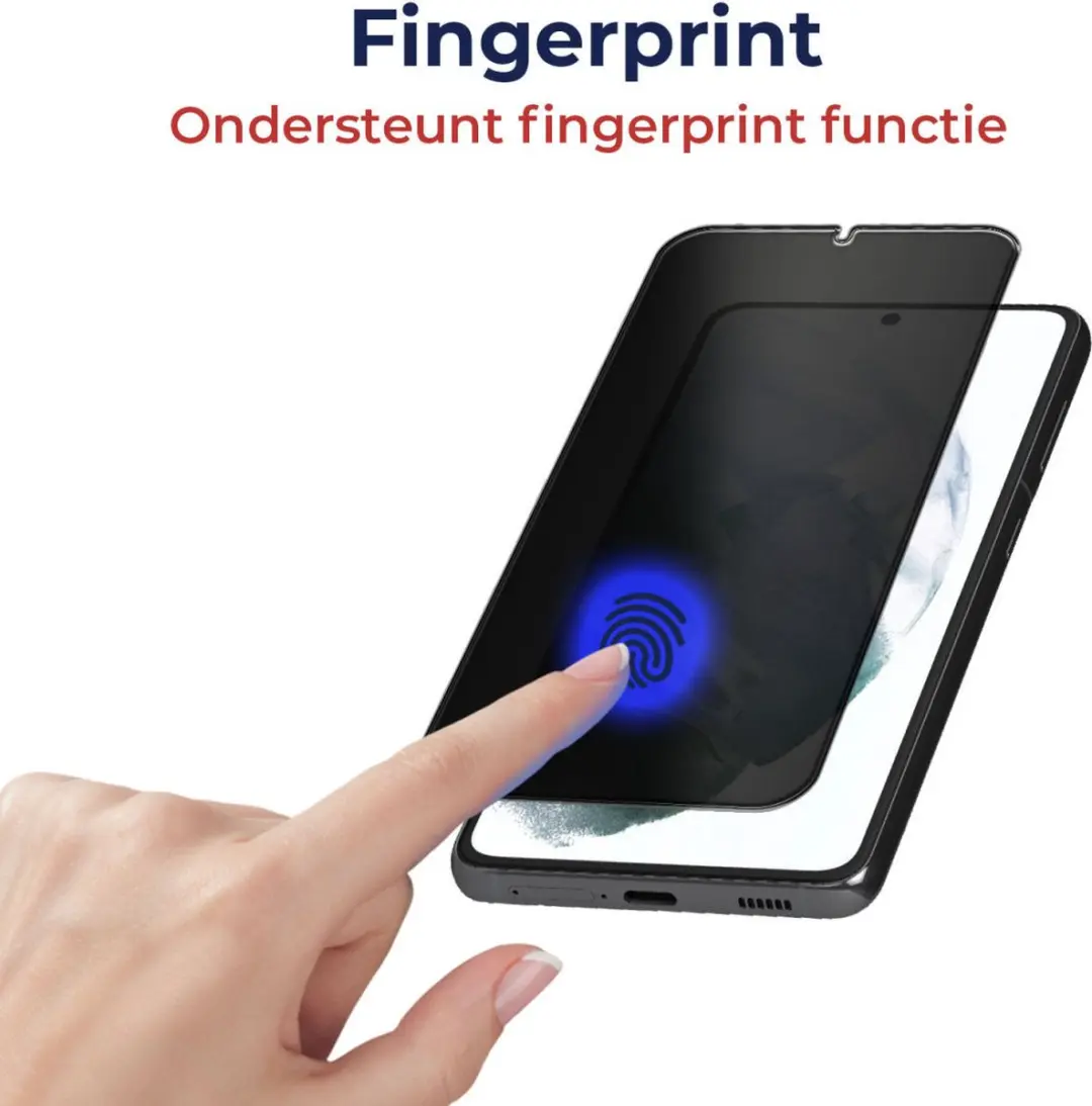 Rosso Privacy Screen Protector Samsung Galaxy S21 Plus - 9H Glas - afbeelding 6 van 6