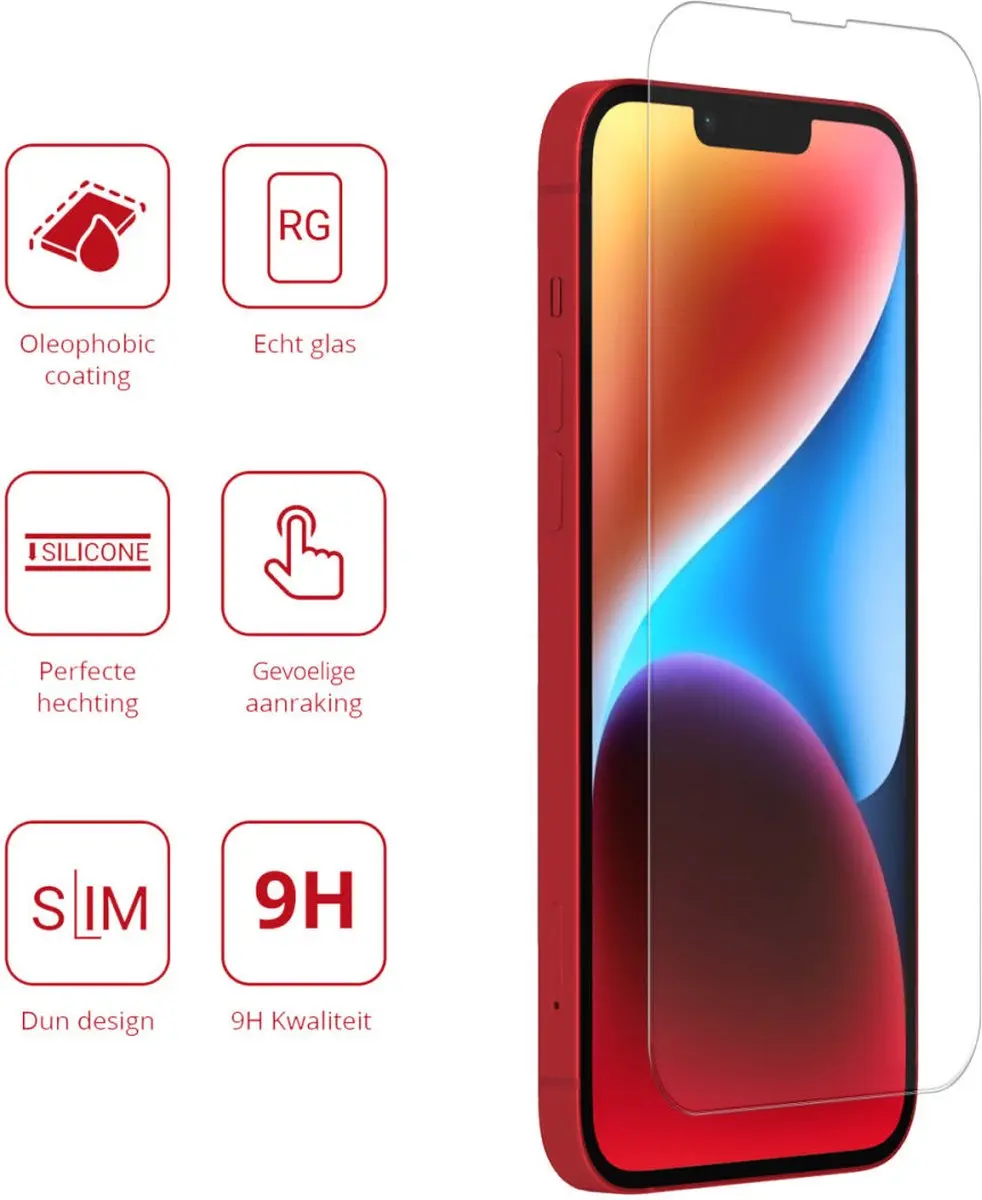 Rosso 9H Tempered Glass iPhone 14 Plus Beschermglas