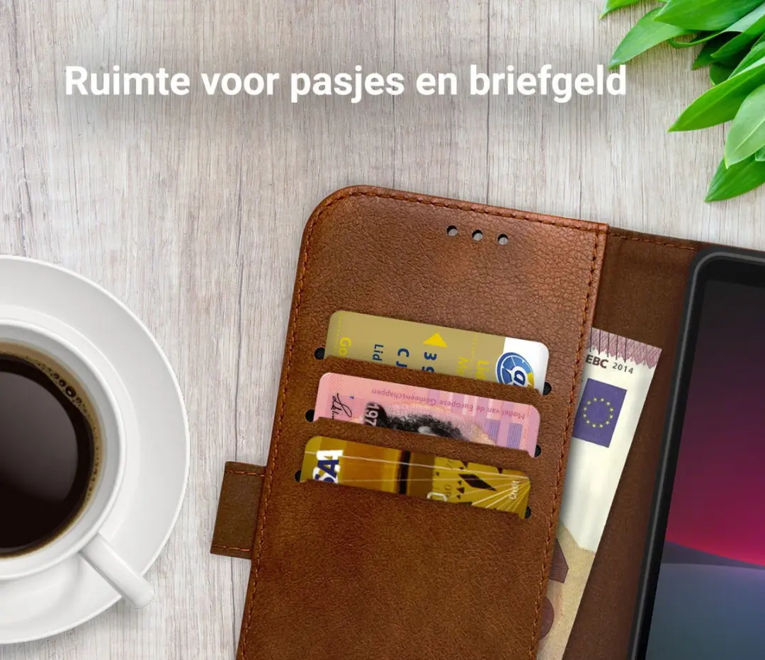 Rosso Element Book Case Wallet Sony Xperia 10 IV - 3 Pasjes - Bruin