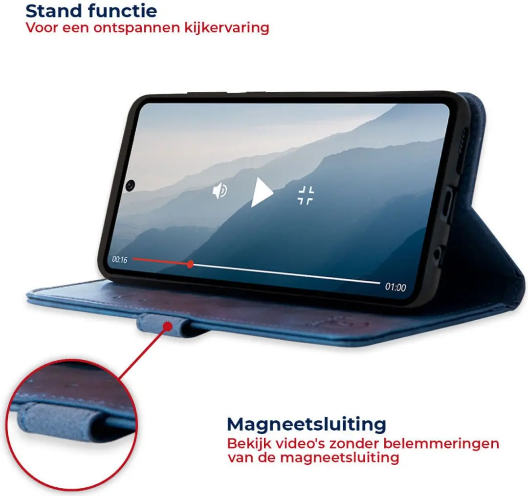 Rosso Element Book Case Wallet Xcover 6 Pro - 3 Pasjes - Blauw