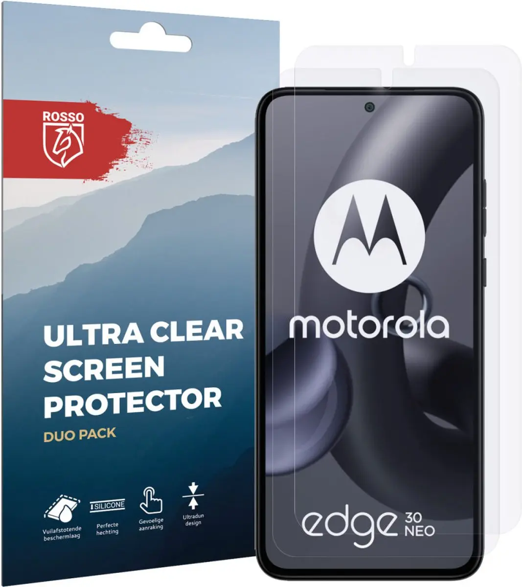 Rosso Screen Protector Ultra Clear - Motorola Edge 30 Neo - 2 Stuks