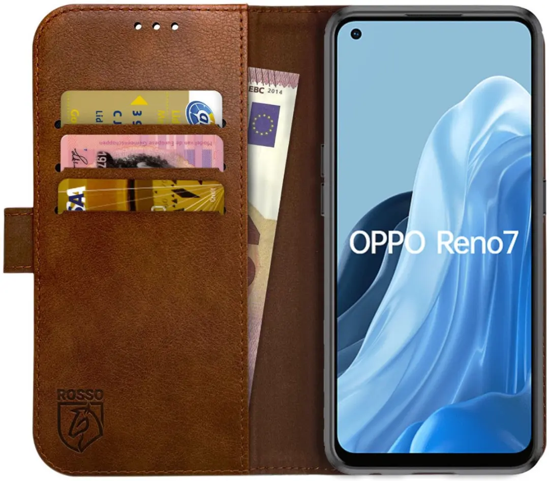 Rosso Element Book Case Wallet Hoesje Geschikt voor Oppo Reno 7