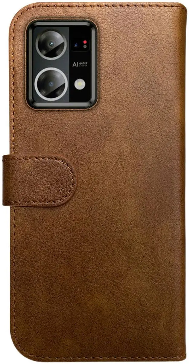 Rosso Element Book Case Wallet Oppo Reno 7 - 3 Pasjes - Bruin