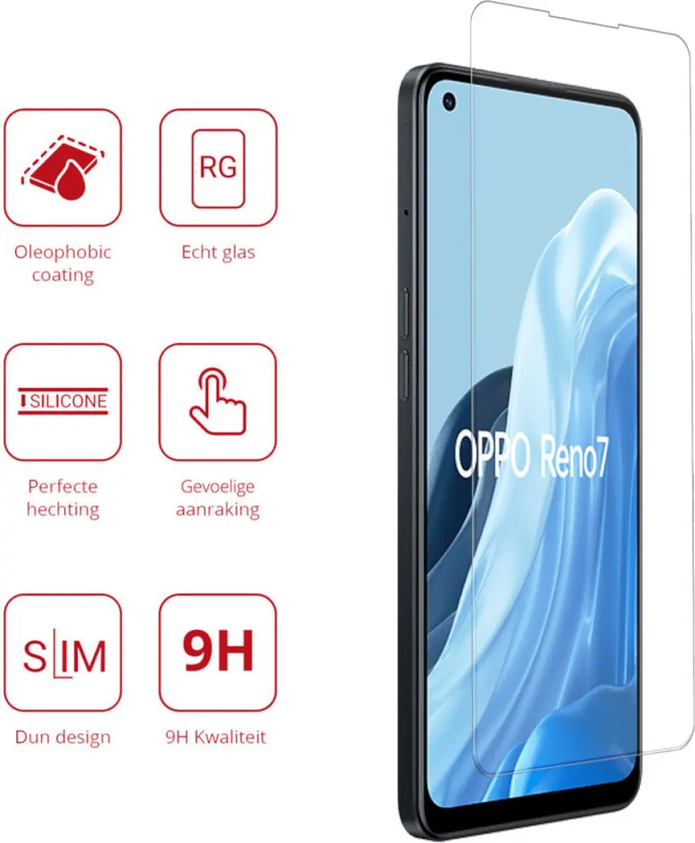 Rosso 9H Tempered Glass Oppo Reno 7 - Beschermglas