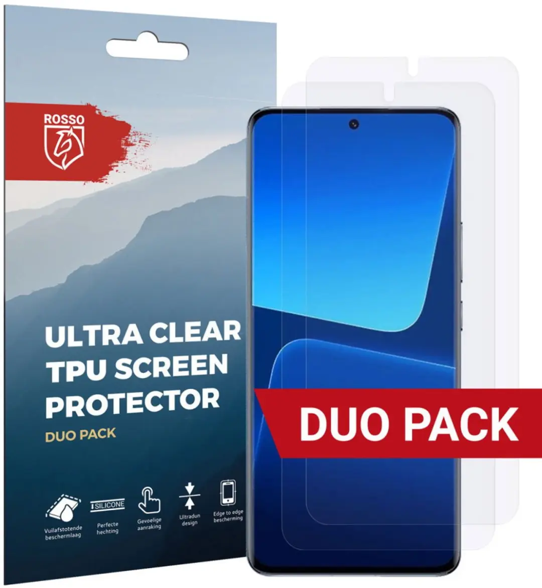 Rosso Screen Protector Ultra Clear Duo Pack Geschikt voor Xiaomi 13 Pro