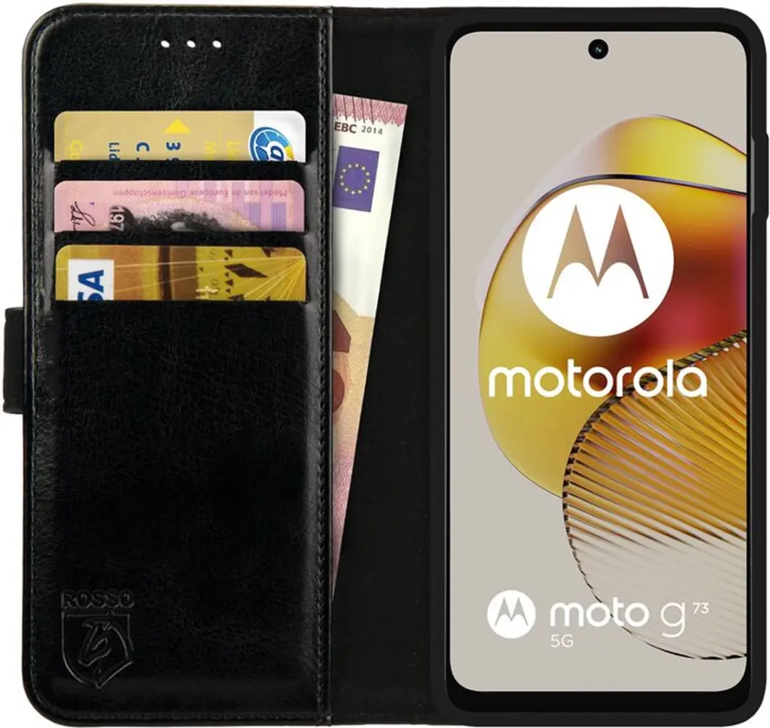 Rosso Element Book Case Wallet Hoesje Geschikt voor Motorola Moto G73