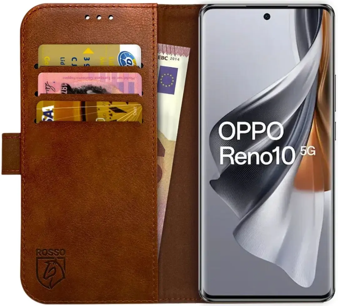 Rosso Element Book Case Wallet Hoesje Geschikt voor Oppo Reno 10 Pro