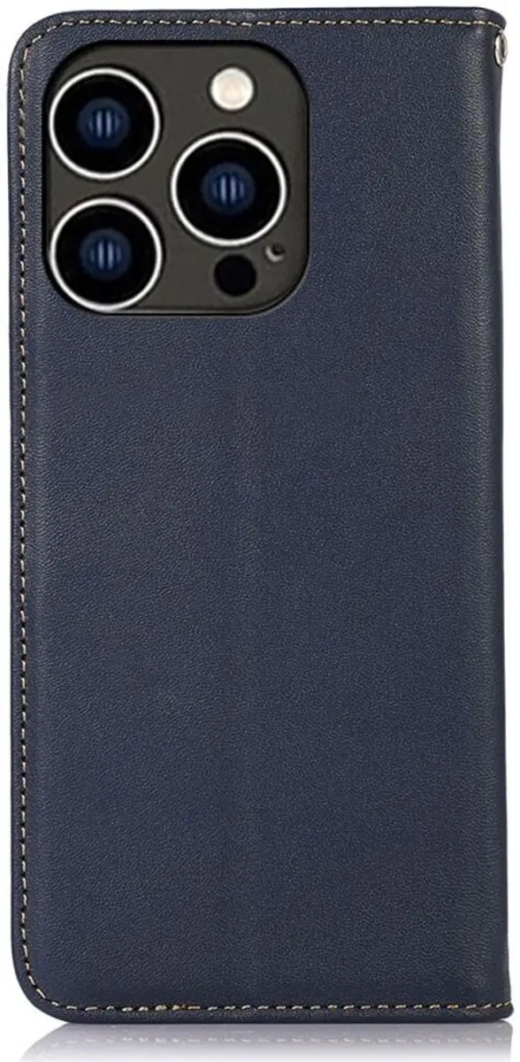 Khazneh iPhone 15 Pro Hoesje RFID Blauw