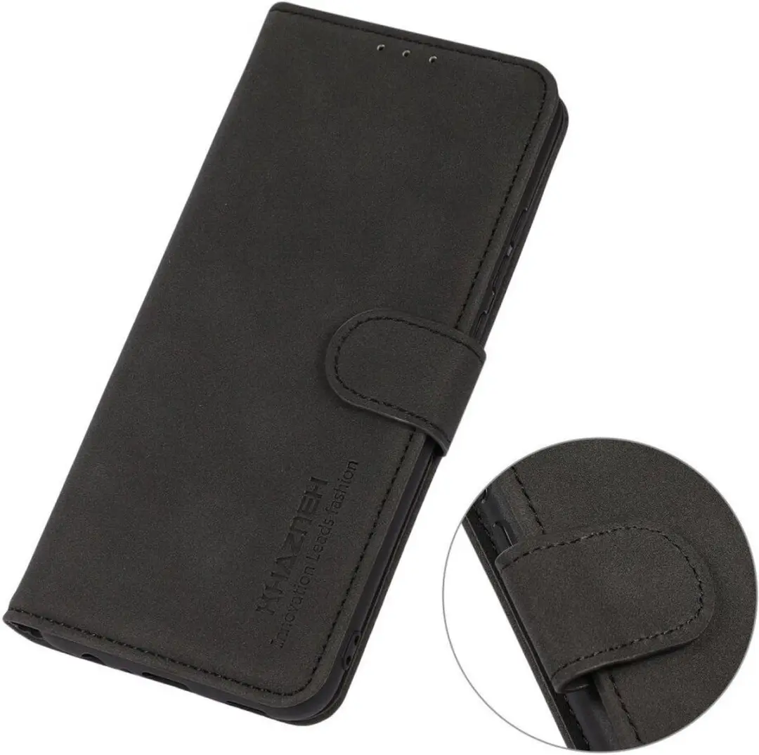 Khazneh OnePlus Nord 3 Retro Wallet Hoesje - 2 Pasjes - Zwart