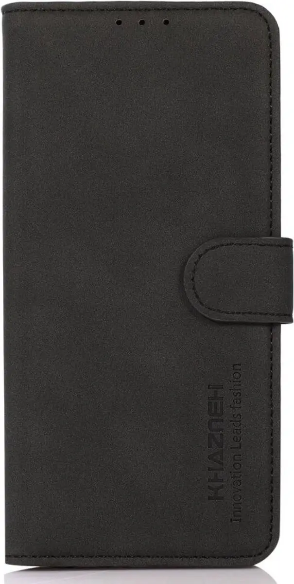 Khazneh OnePlus Nord 3 Retro Wallet Hoesje - 2 Pasjes - Zwart - afbeelding 6 van 6