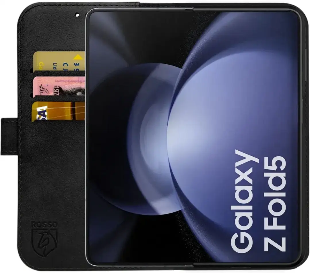 Rosso Element Book Case Wallet Zwart - Samsung Galaxy Z Fold 5