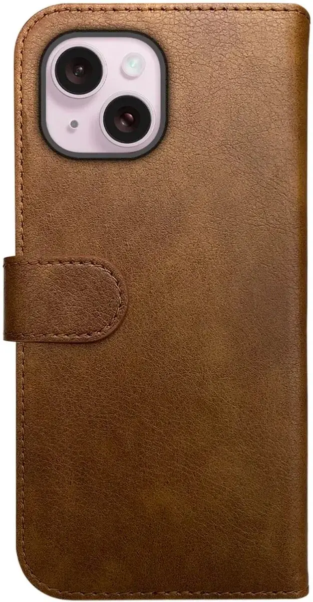 Rosso Element Book Case Wallet iPhone 15 Plus - 3 Pasjes - Bruin