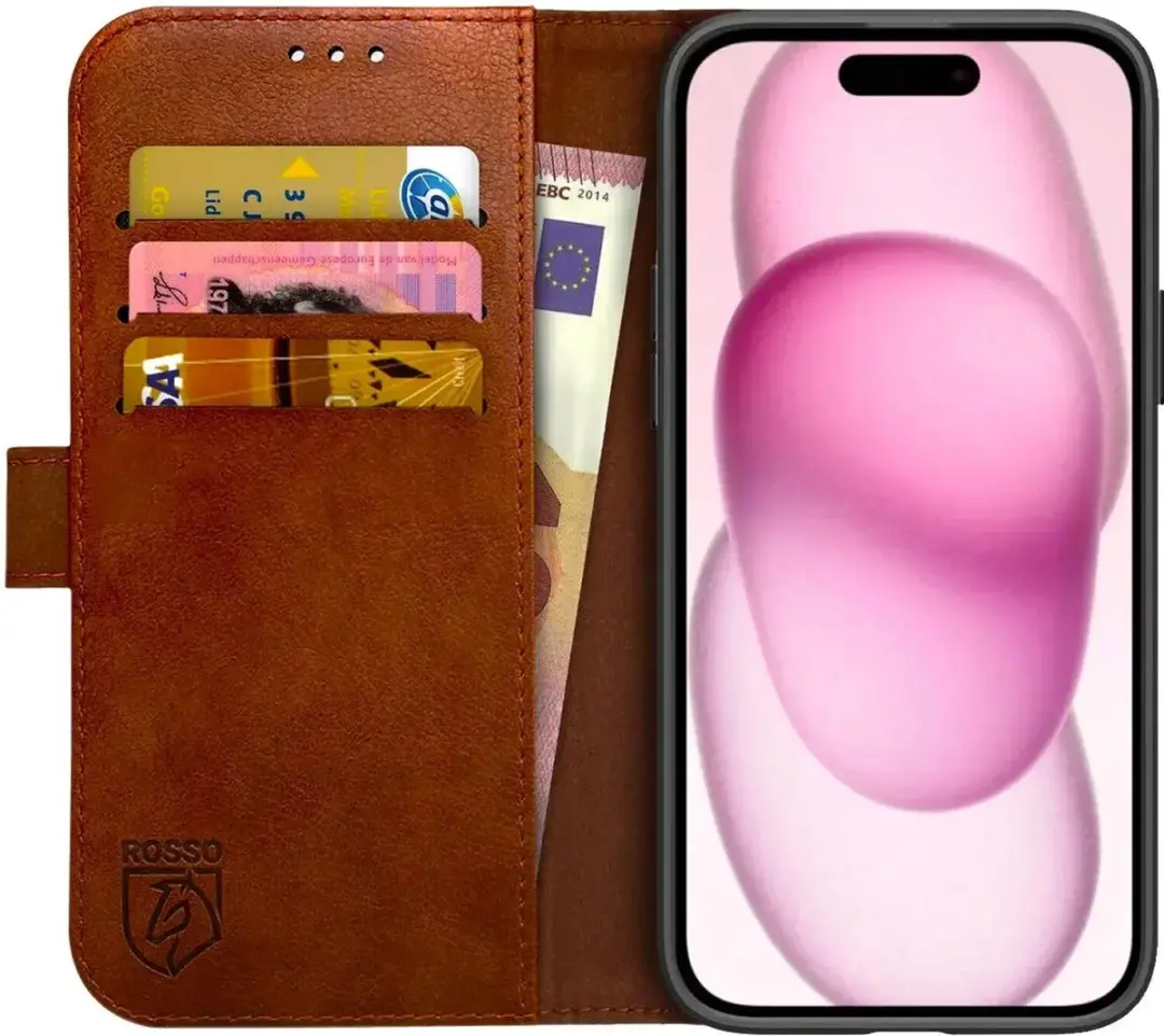 Rosso Element Book Case Wallet Hoesje Geschikt voor Apple iPhone 15 Plus