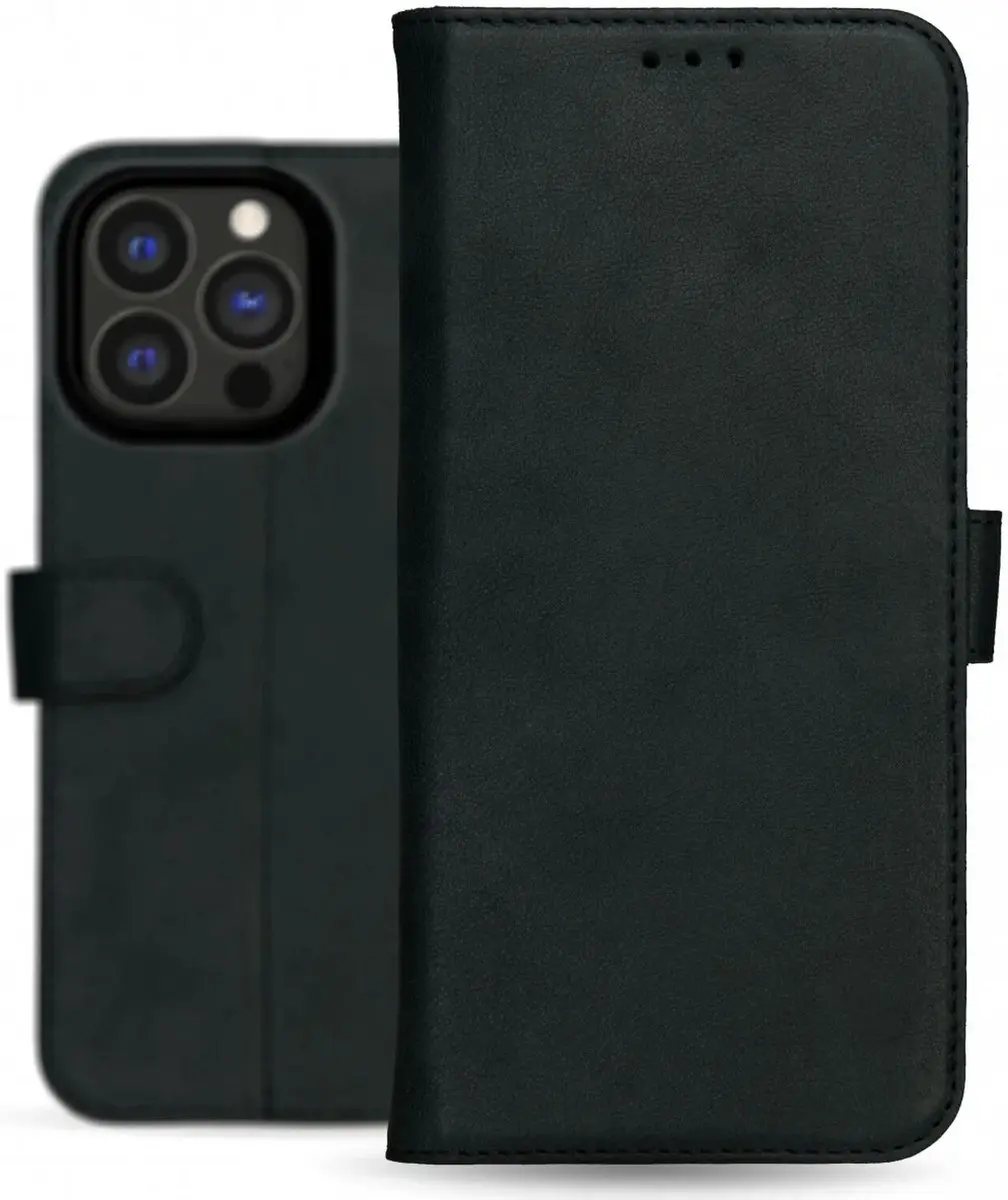 Rosso Deluxe Book Case iPhone 15 Pro 161988 - 3 Pasjes - Zwart