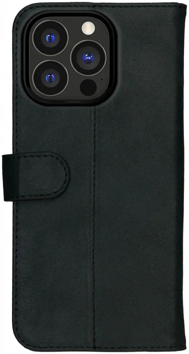 Rosso Deluxe Book Case iPhone 15 Pro 161988 - 3 Pasjes - Zwart - afbeelding 6 van 6
