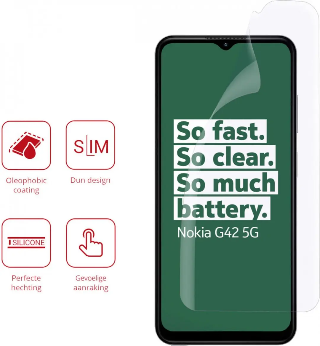 Rosso Screen Protector Ultra Clear voor Nokia G42 - 2 Stuks