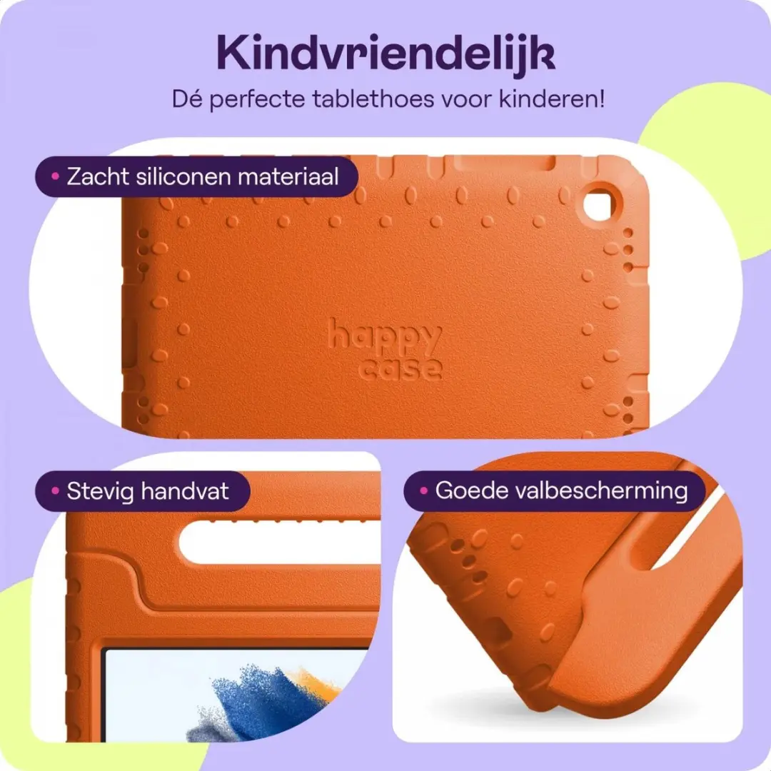 HappyCase Kinder Tablethoes Samsung Galaxy Tab A8 2021 - Oranje