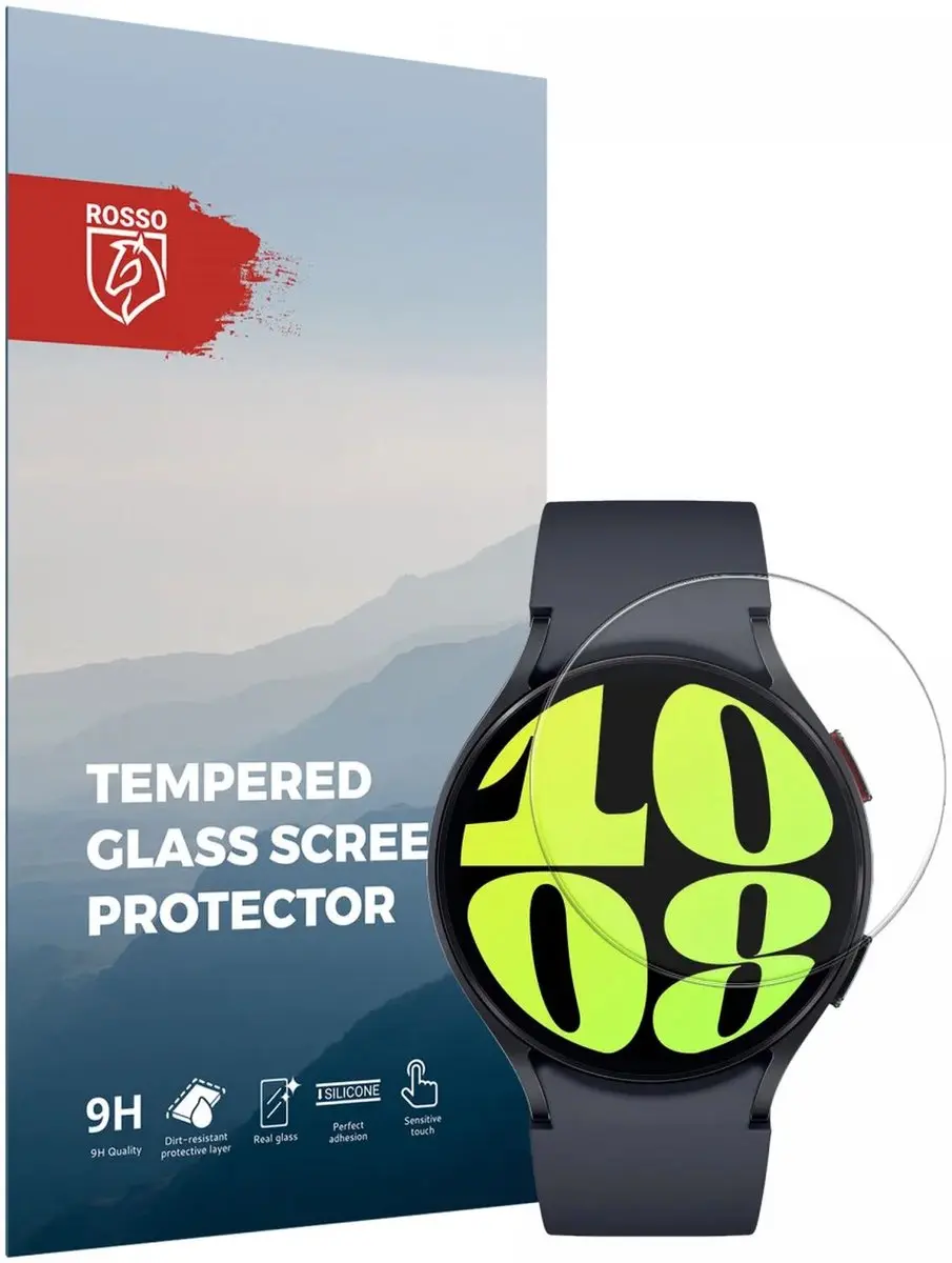 Rosso 9H Tempered Glass Screen Protector Geschikt voor Samsung Galaxy Watch 6 44