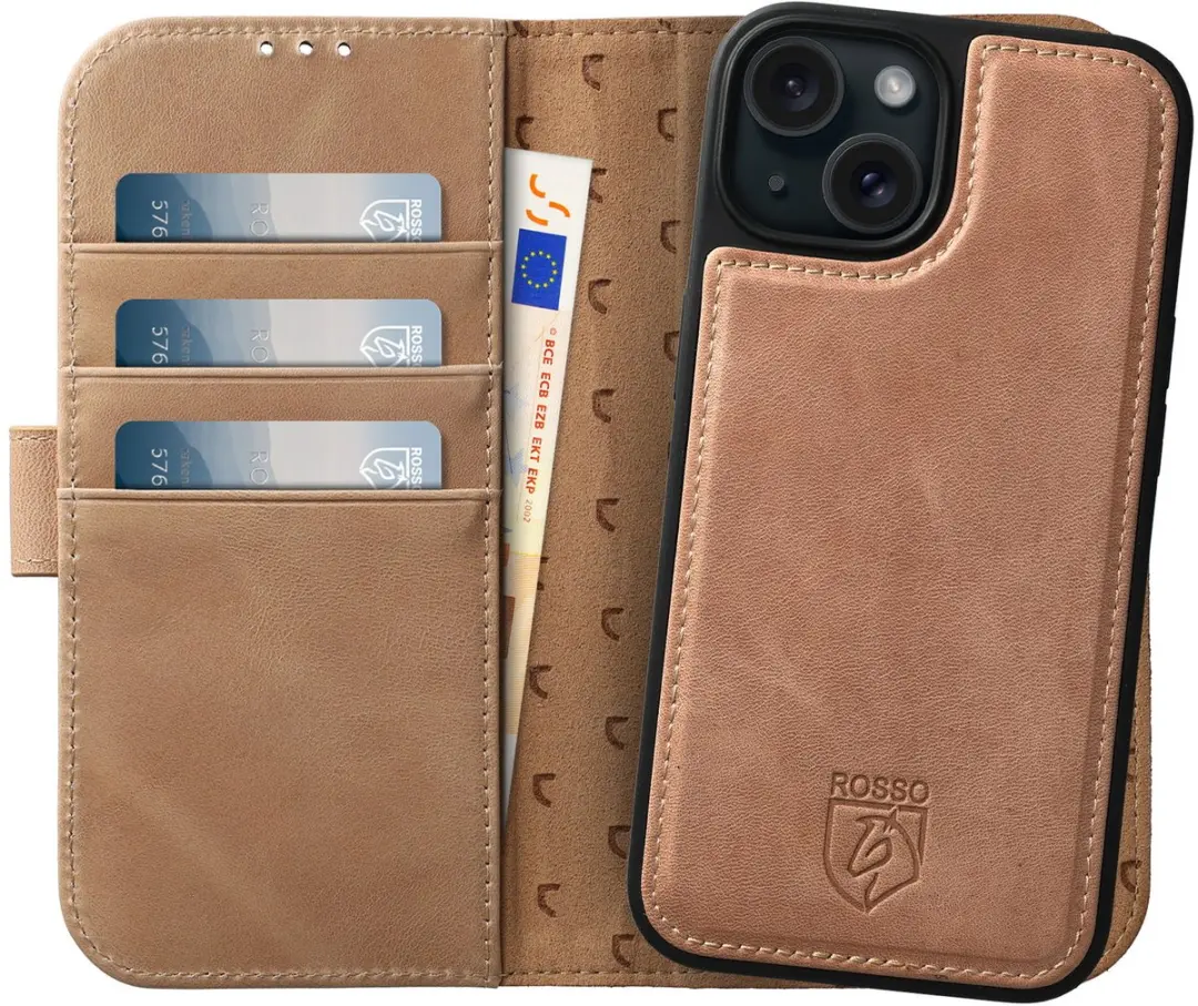 Rosso Elite Hoesje Geschikt voor Apple iPhone 15