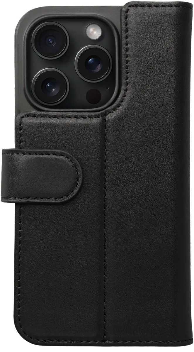 Rosso Elite 173768 Hoesje iPhone 14 Pro - MagSafe - 3 Pasjes - Zwart