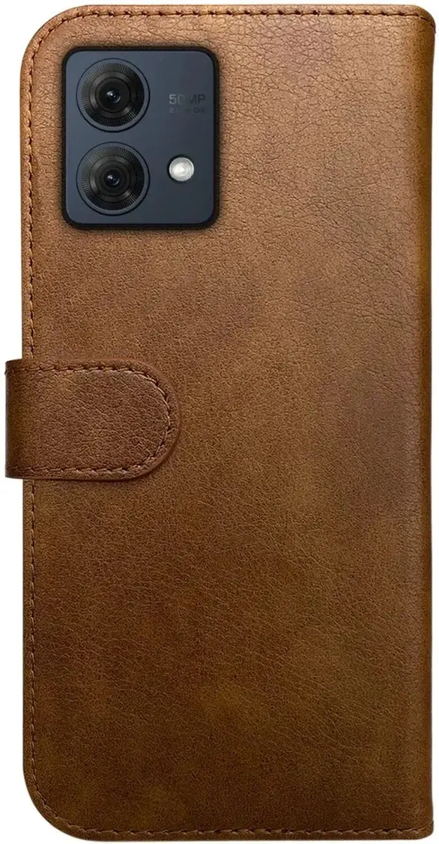 Rosso Element Book Case Wallet Moto G84 - 3 Pasjes - Bruin