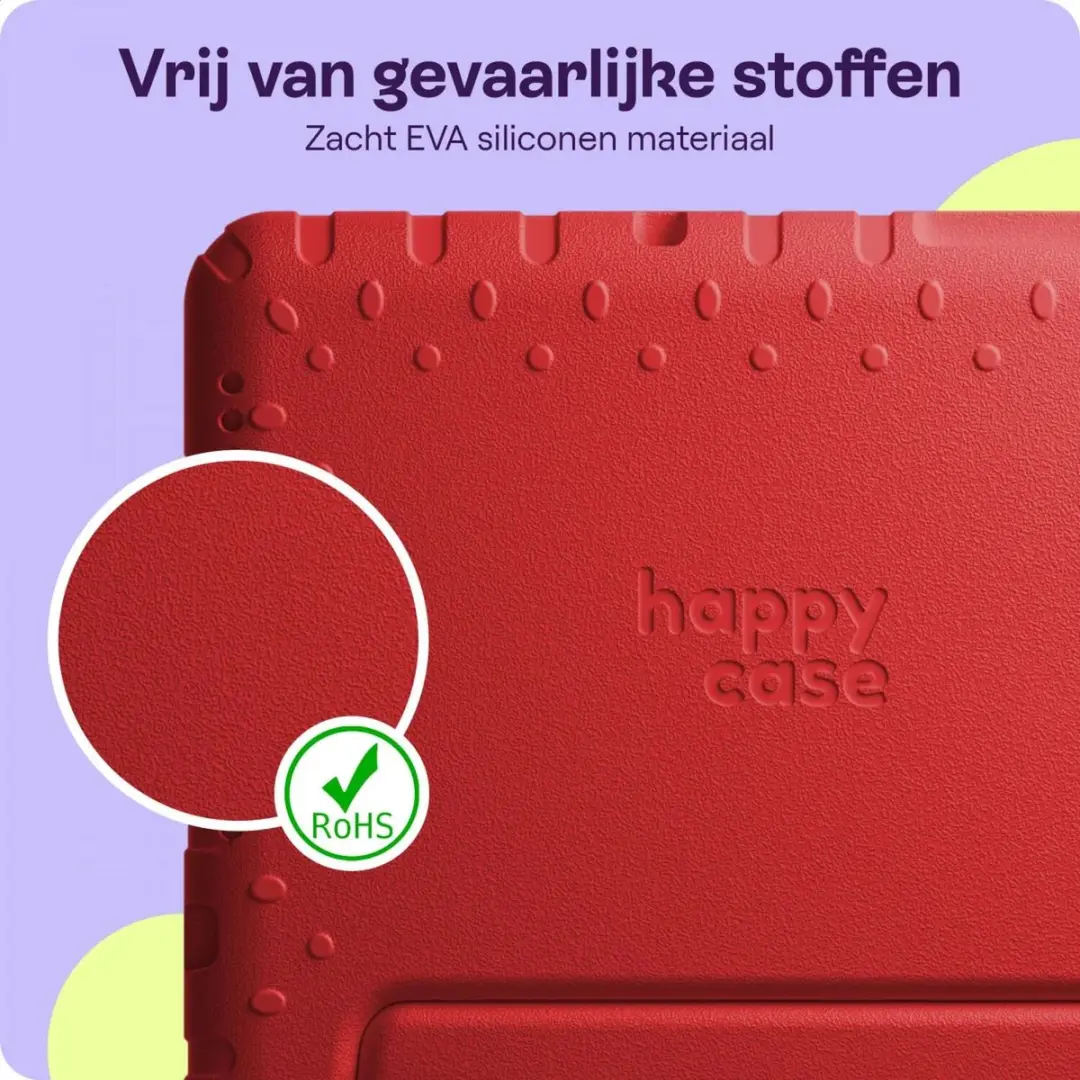 HappyCase Kinder Tablethoes Samsung Galaxy Tab A9 - 9 Inch - Rood