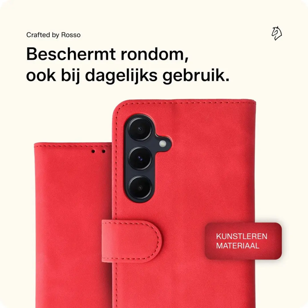 Rosso Element Wallet Book Case 183512 - Samsung Galaxy A55 - Rood