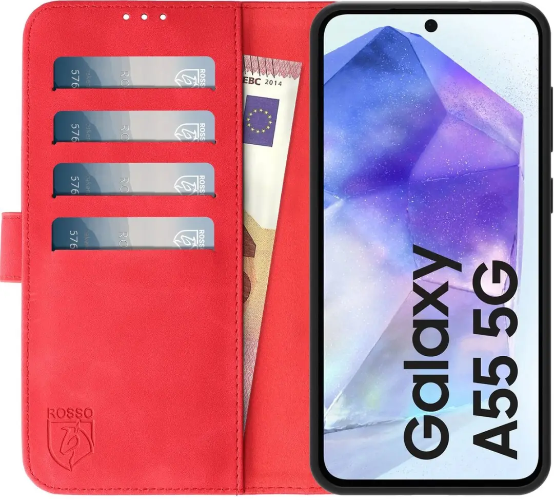 Rosso Element Wallet Book Case 183512 - Samsung Galaxy A55 - Rood