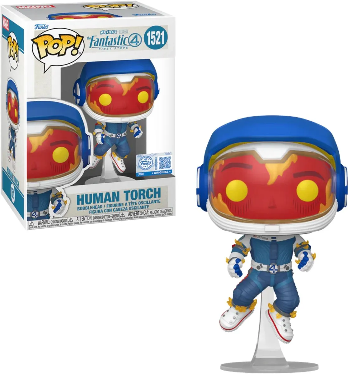 Funko Pop! Human Torch #1521 Fantastic Four - Multicolor