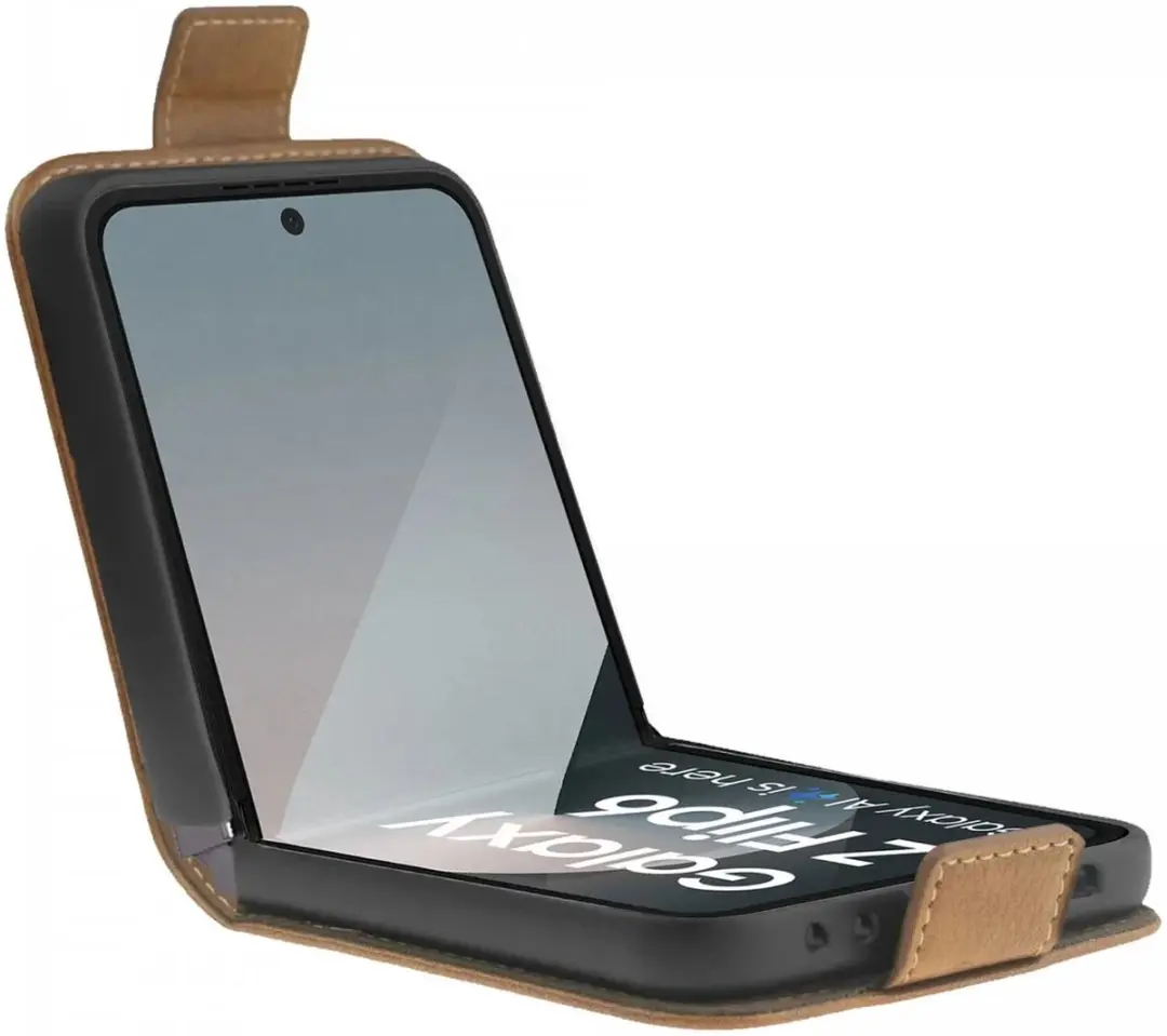 Rosso Element 190046 Hoesje - Samsung Galaxy Z Flip 6/7 FE - Bruin