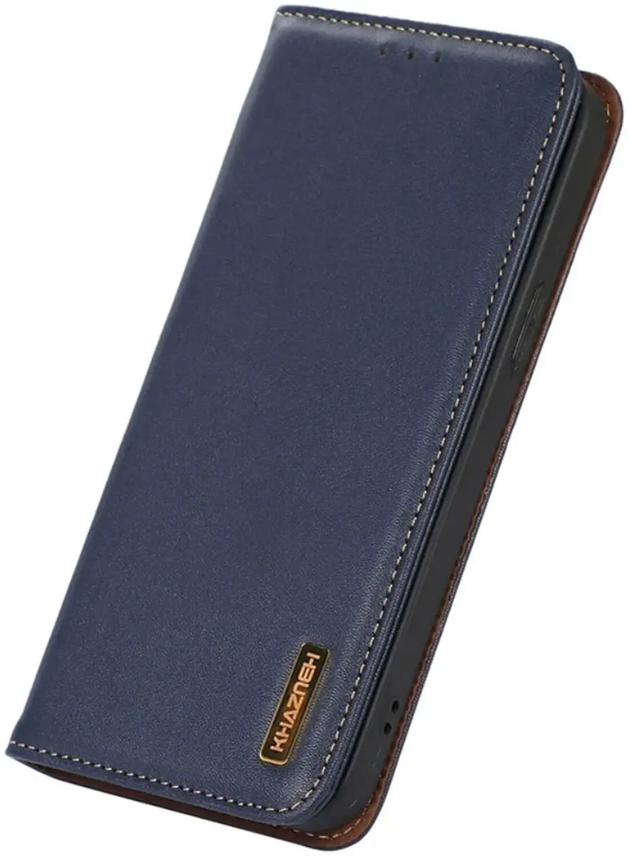 Khazneh Hoesje RFID Book Case Samsung Galaxy S24 Ultra - Blauw