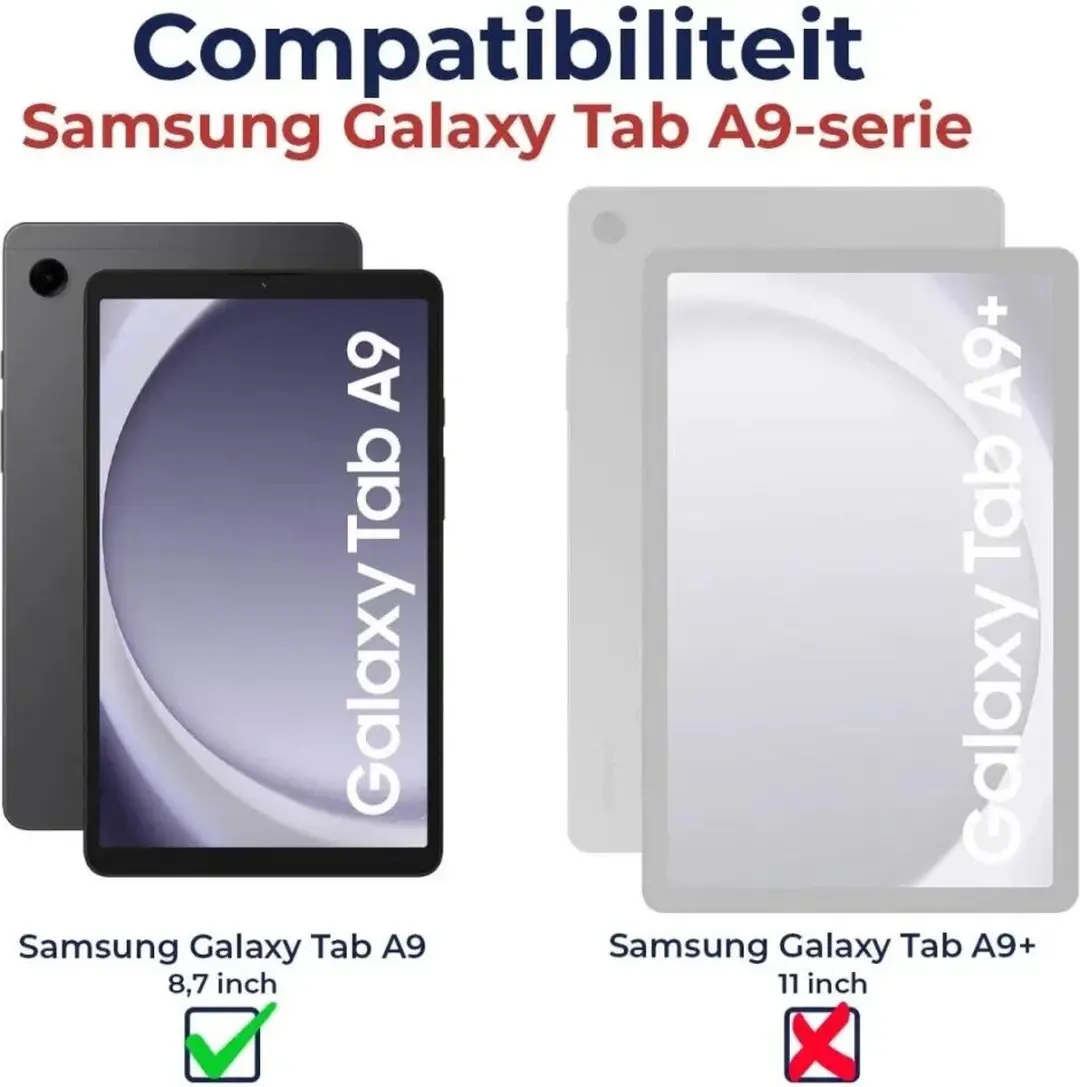 HappyCase Kinder Tablethoes Samsung Galaxy Tab A9 - Geel