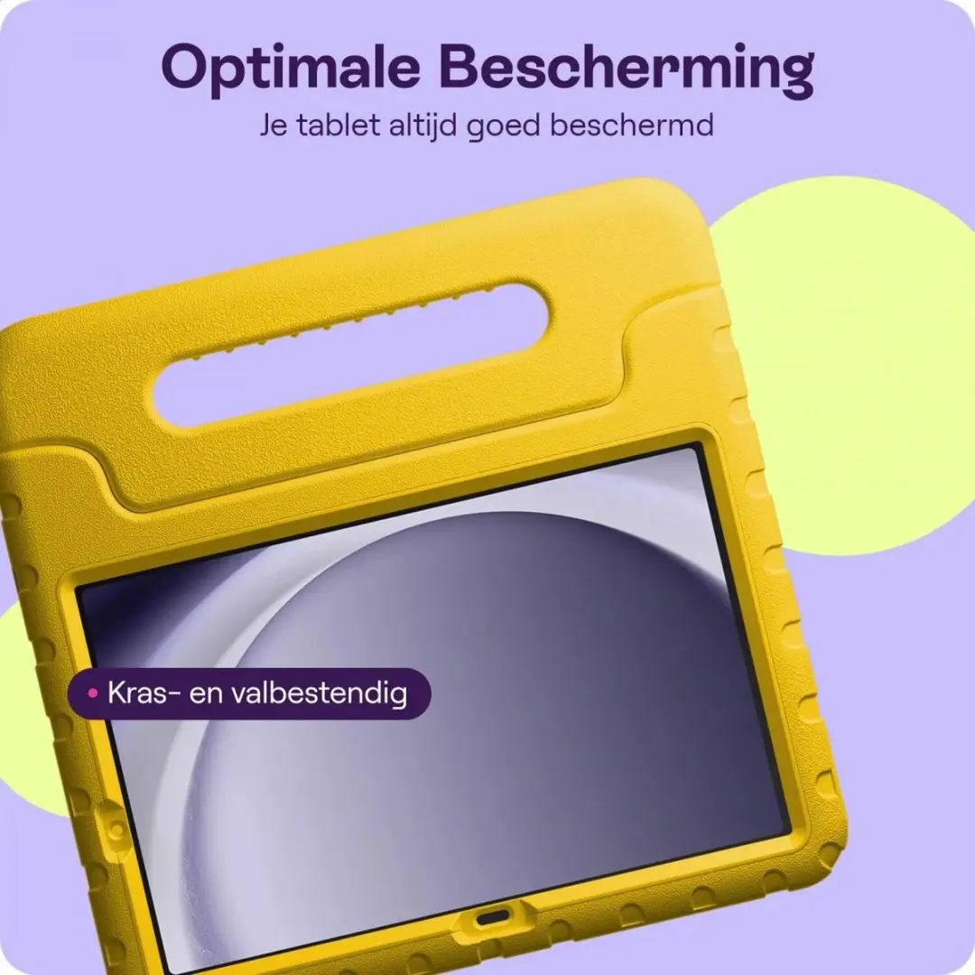 HappyCase Kinder Tablethoes Samsung Galaxy Tab A9 - Geel
