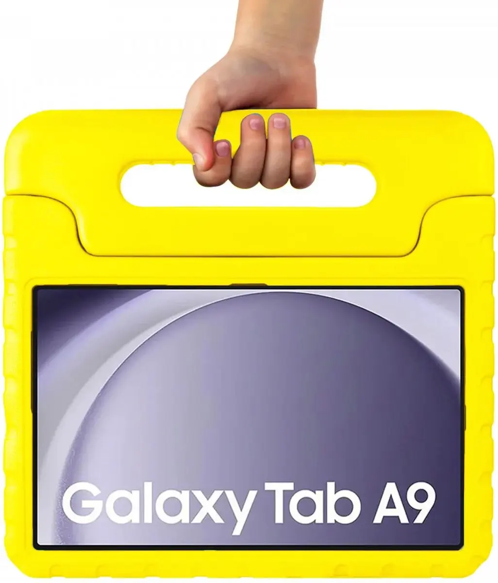 HappyCase Kinder Tablethoes Samsung Galaxy Tab A9 - Geel