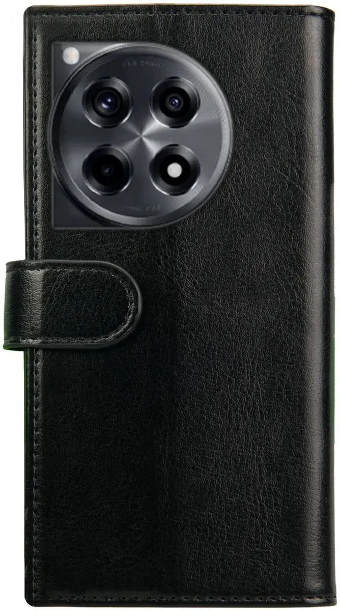 Rosso Element OnePlus 12R Hoesje Wallet Book - 3 Pasjes - Zwart