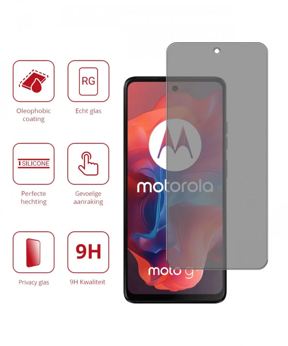 Rosso Privacy Screen Protector Motorola Moto G04 - 9H Glas