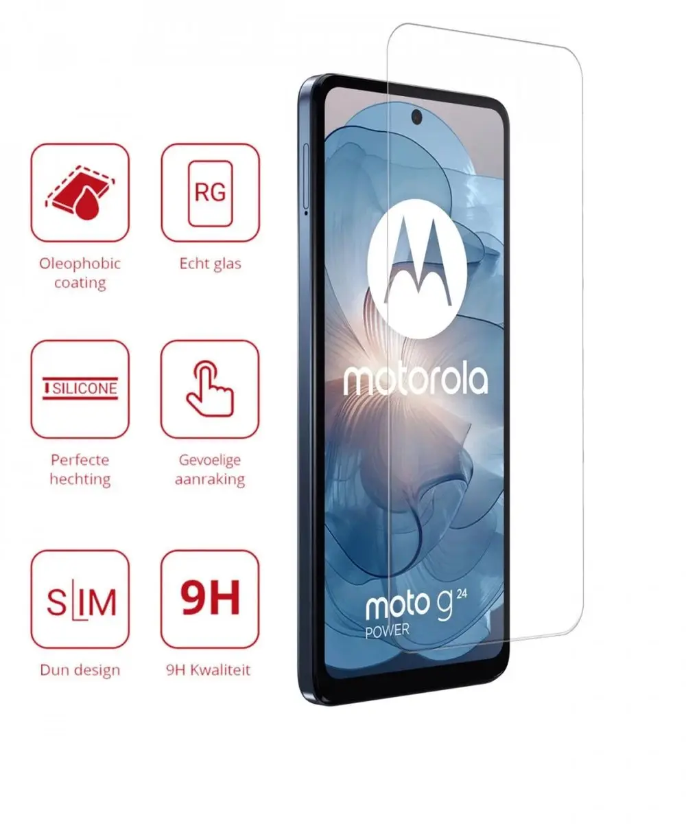 Rosso Screen Protector Motorola Moto G24 Power - 9H Glasplaatje