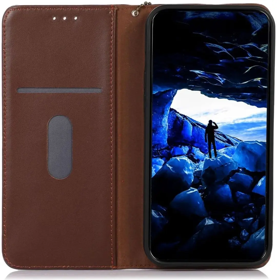Khazneh Hoesje Xiaomi 14 Ultra - Echt Leer Bruin