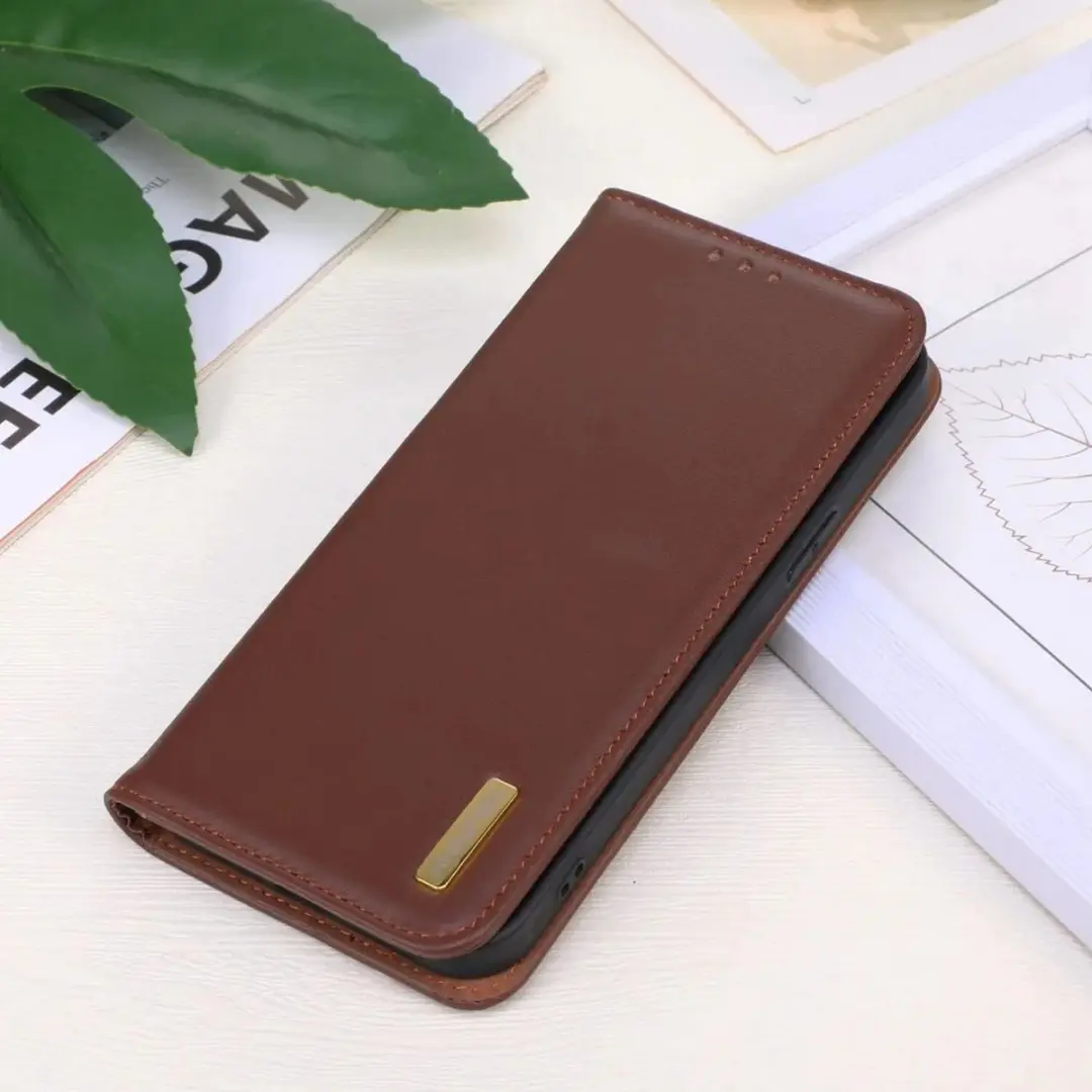 Khazneh Hoesje Xiaomi 14 Ultra - Echt Leer Bruin
