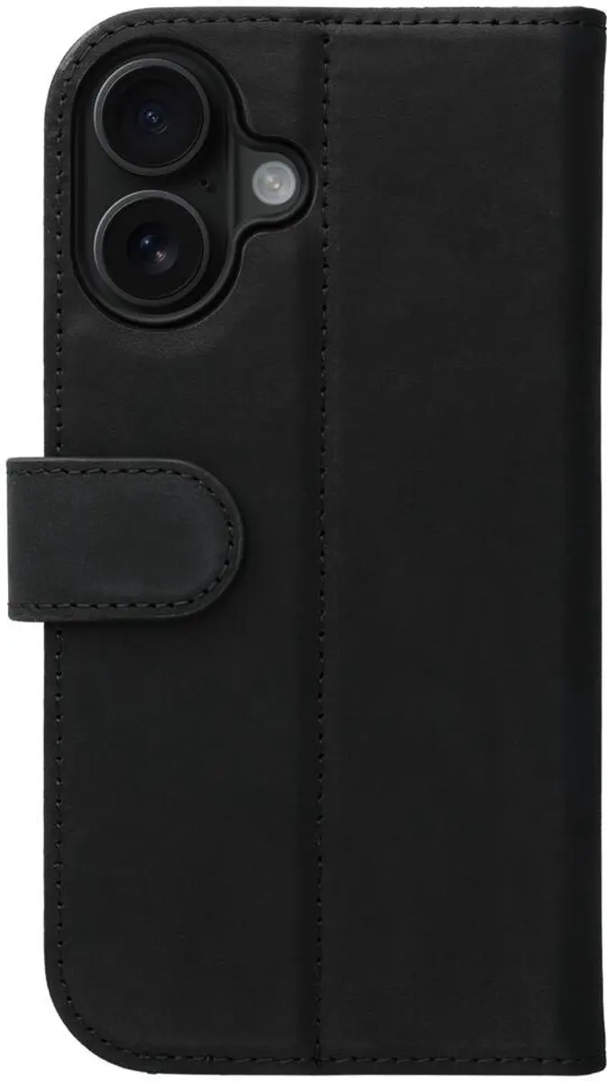 Rosso Elite 193613 Hoesje iPhone 16 Plus - MagSafe - 3 Pasjes - Zwart